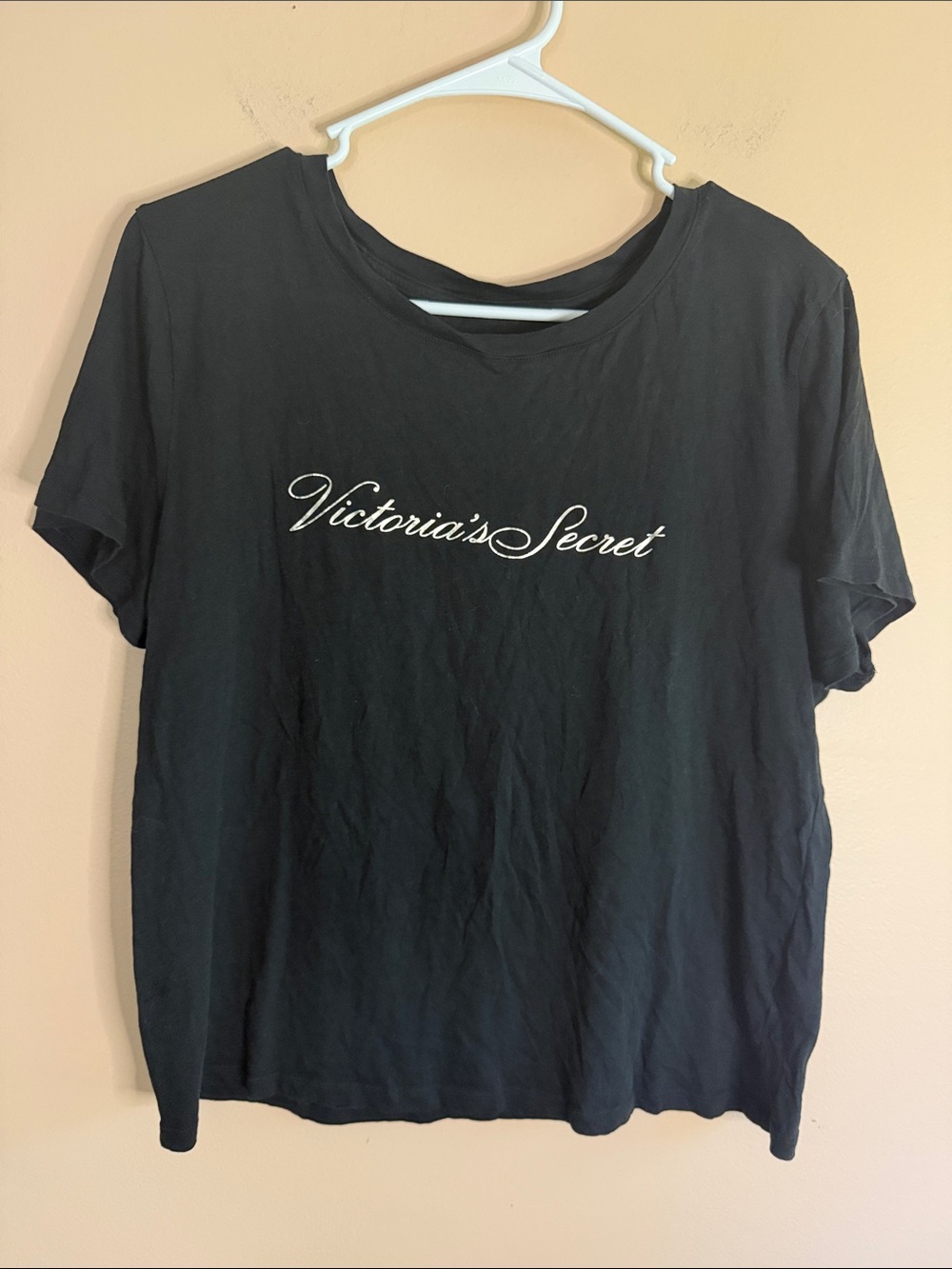 Victoria's Secret Black Script Logo Tee